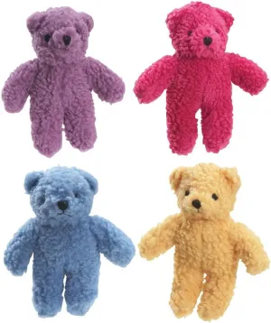 Zanies Berber Bears Soft Plush Dog Toys Durable Fleece Squeaker Toys for Dogs Cute Bear(Full Set - All 4 Toys)