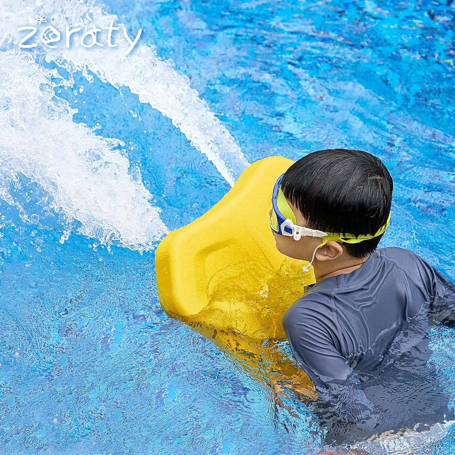 Zeraty Electric Swimming Kickboard for Kids, Swim Training Water Sports Floating Pool Board Propulsion, Underwater Scooter Powered Floats for 132 lbs Children with 24V 4.6Ah Large Capacity Battery