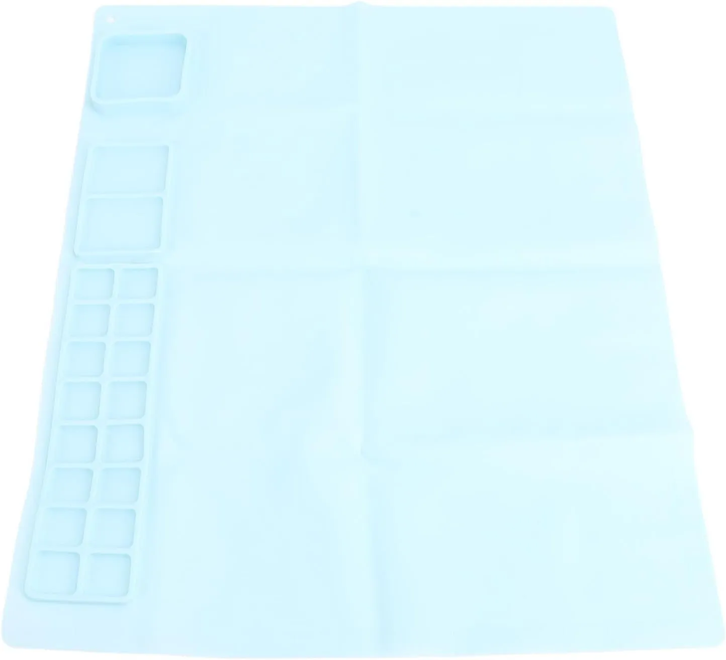 Zerodis Kids Art Mat, Reusable Soft Foldable Silicone Painting Pad with Color Mixing Palette Art Accessories Suitable for Kids Adults Artist Painting Drawing 19.88x 15.75 Inch