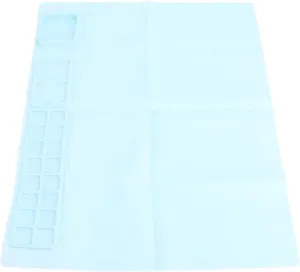 Zerodis Kids Art Mat, Reusable Soft Foldable Silicone Painting Pad with Color Mixing Palette Art Accessories Suitable for Kids Adults Artist Painting Drawing 19.88x 15.75 Inch