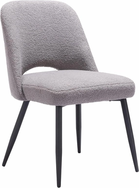 Zuo Modern Teddy Dining Chair, Gray, Matte Black