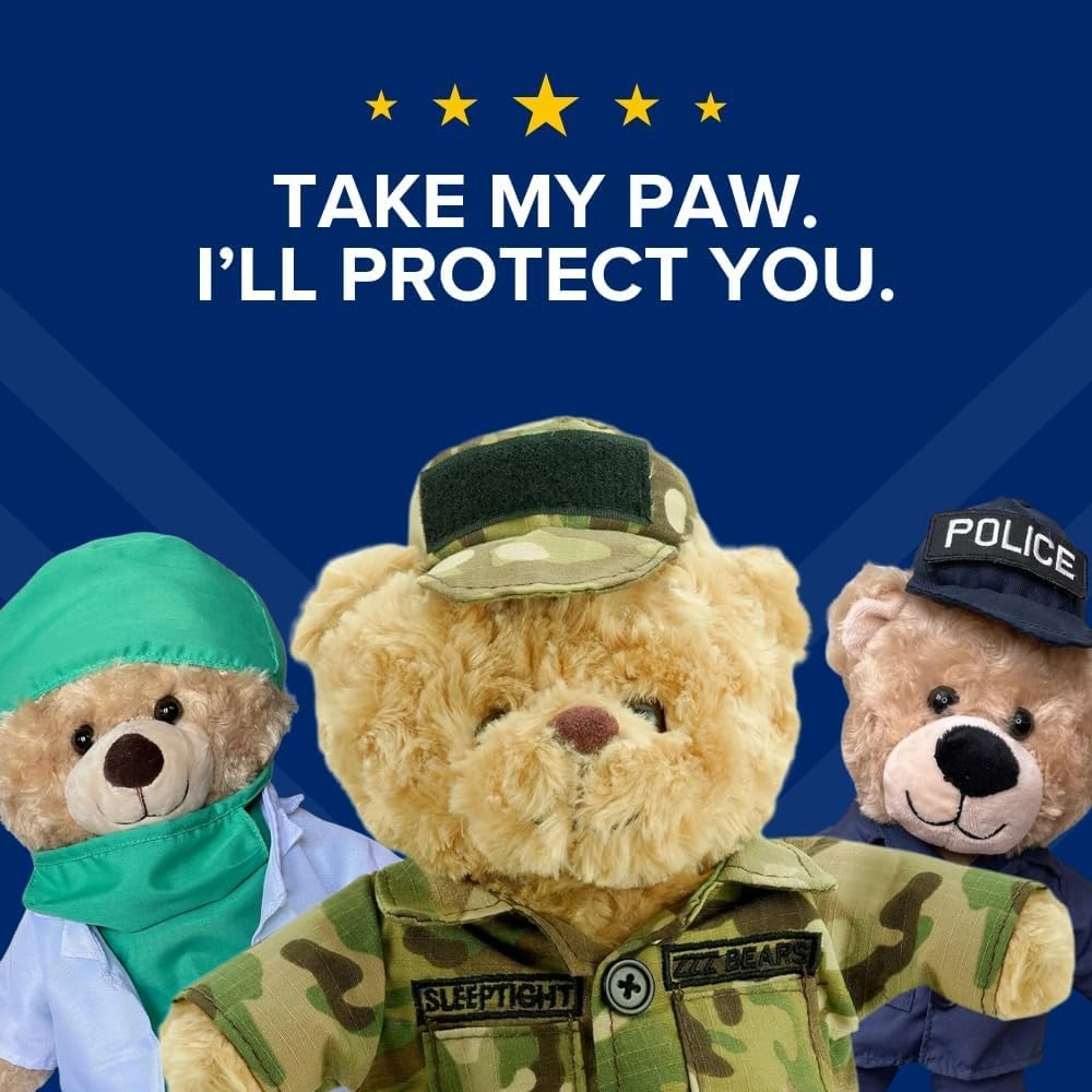 ZZZ Bears Personalized Marine Teddy Bear, Gift for Boot Camp Graduates, Veterans & Comforting Loved Ones at Home During Deployment