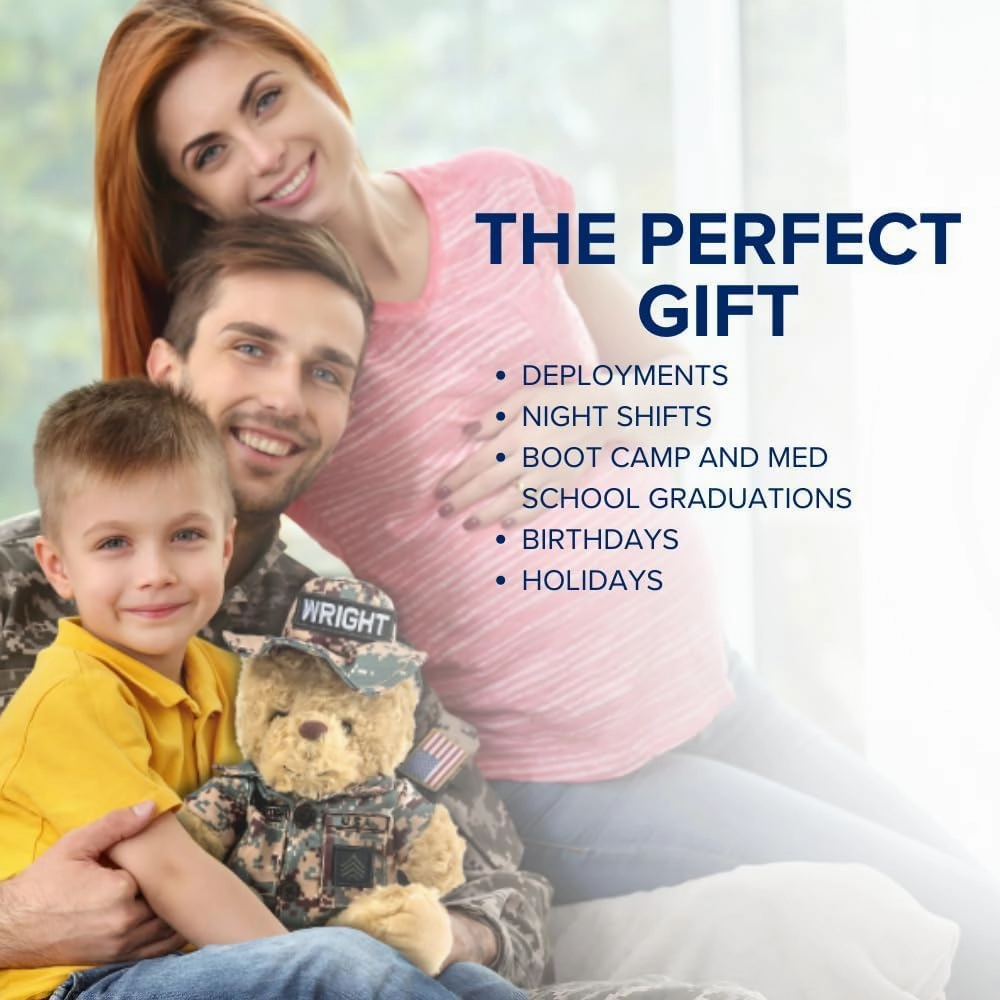 ZZZ Bears Personalized Marine Teddy Bear, Gift for Boot Camp Graduates, Veterans & Comforting Loved Ones at Home During Deployment