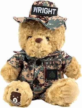 ZZZ Bears Personalized Marine Teddy Bear, Gift for Boot Camp Graduates, Veterans & Comforting Loved Ones at Home During Deployment