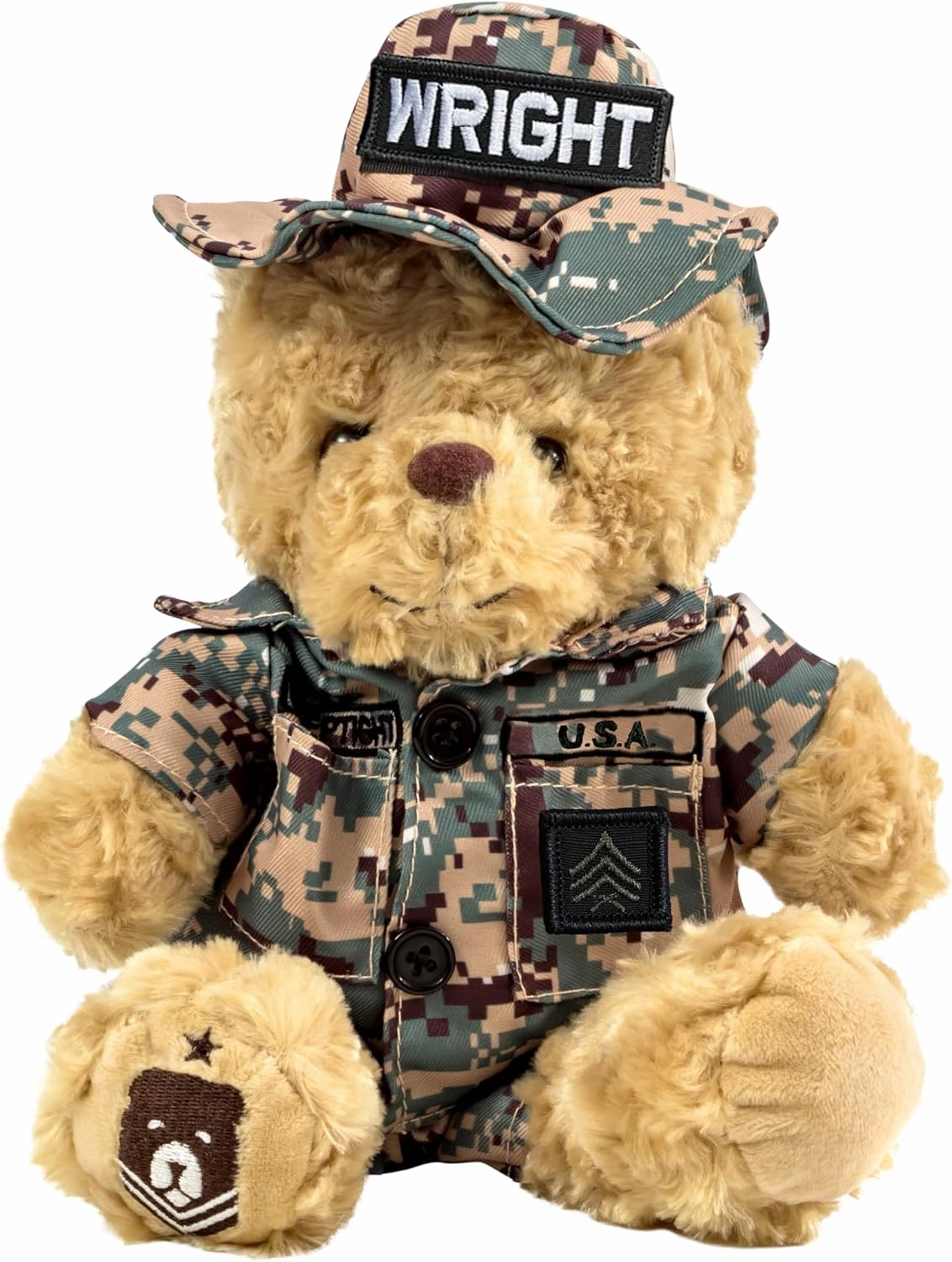 ZZZ Bears Personalized Marine Teddy Bear, Gift for Boot Camp Graduates, Veterans & Comforting Loved Ones at Home During Deployment
